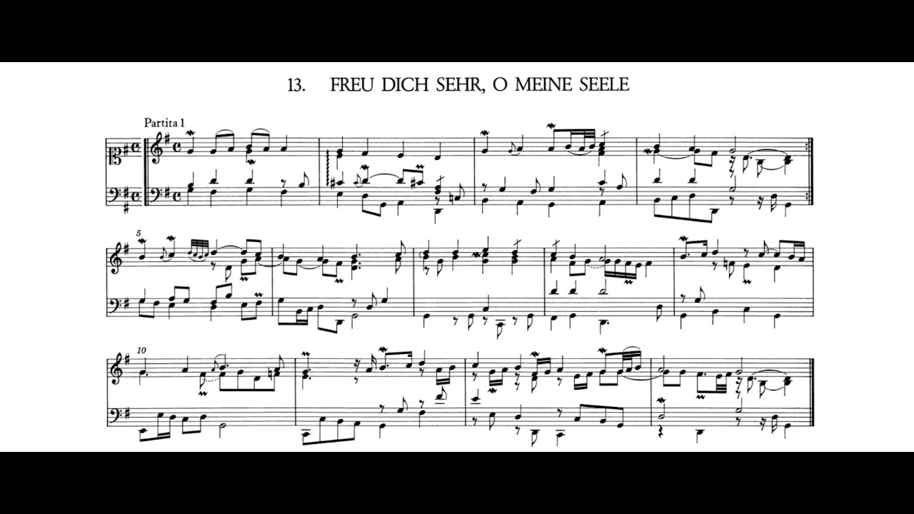 Georg Böhm - Freu dich sehr, o meine Seele [score video]