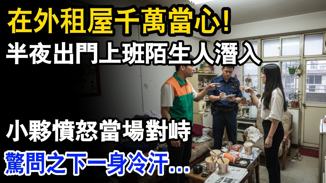 在外租屋千萬當心！半夜出門上班，竟有陌生人進屋和你「隱形同居」？小夥氣炸當場對峙，卻被逼問出一身冷汗…