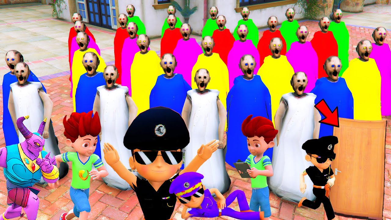 🤯😡1000 Granny Found Little Singham Door And Got Surprised By Monster 🤣 in GTA 5 Gameplay