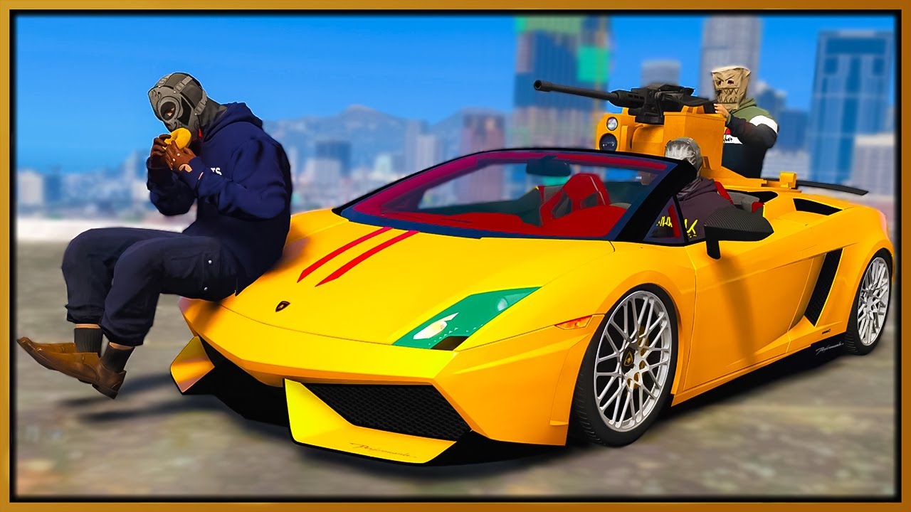 Ролевая игра GTA 5 — Кастомная машина Lamborghini с турелью, уничтожающая полицейских | RedlineRP