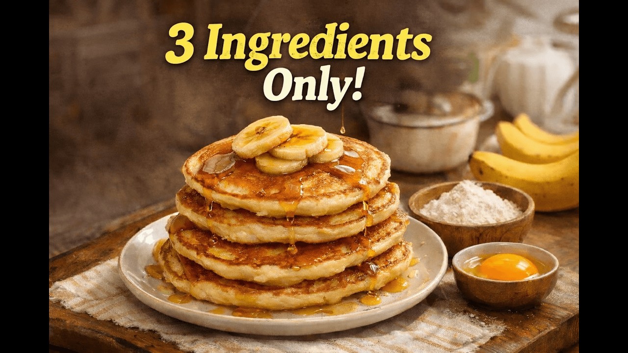 Grandma’s Secret Banana Pancakes | 3 Ingredients Only!