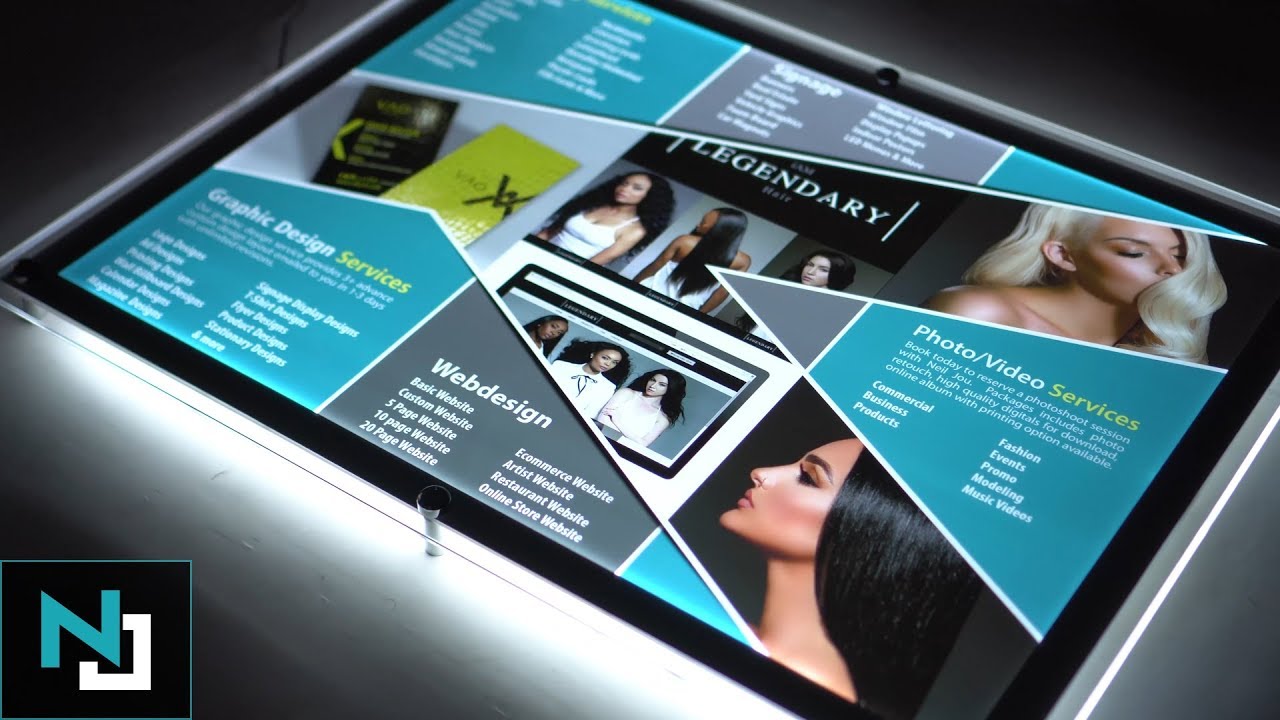 Backlit LED Poster | Menu Signs | Marketing Material | Neil Jou Productions