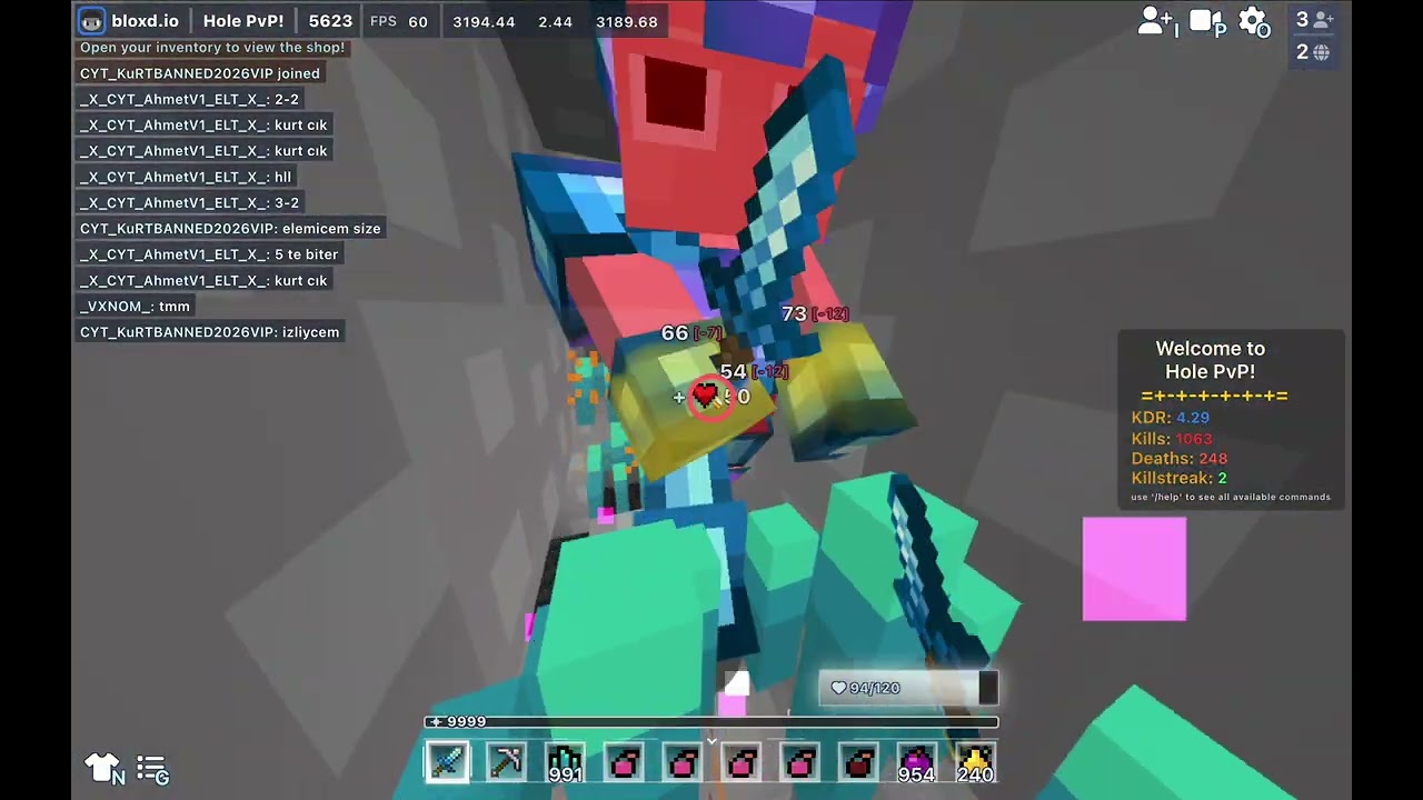 Ahmet Yasin ile Hole PvP | Bloxd.io