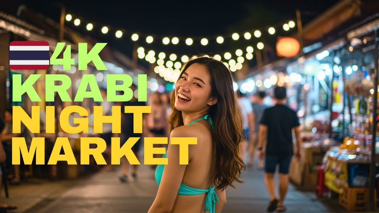 Krabi Town Night Market in 4K 🇹🇭 | Street Food, Culture & Vibes