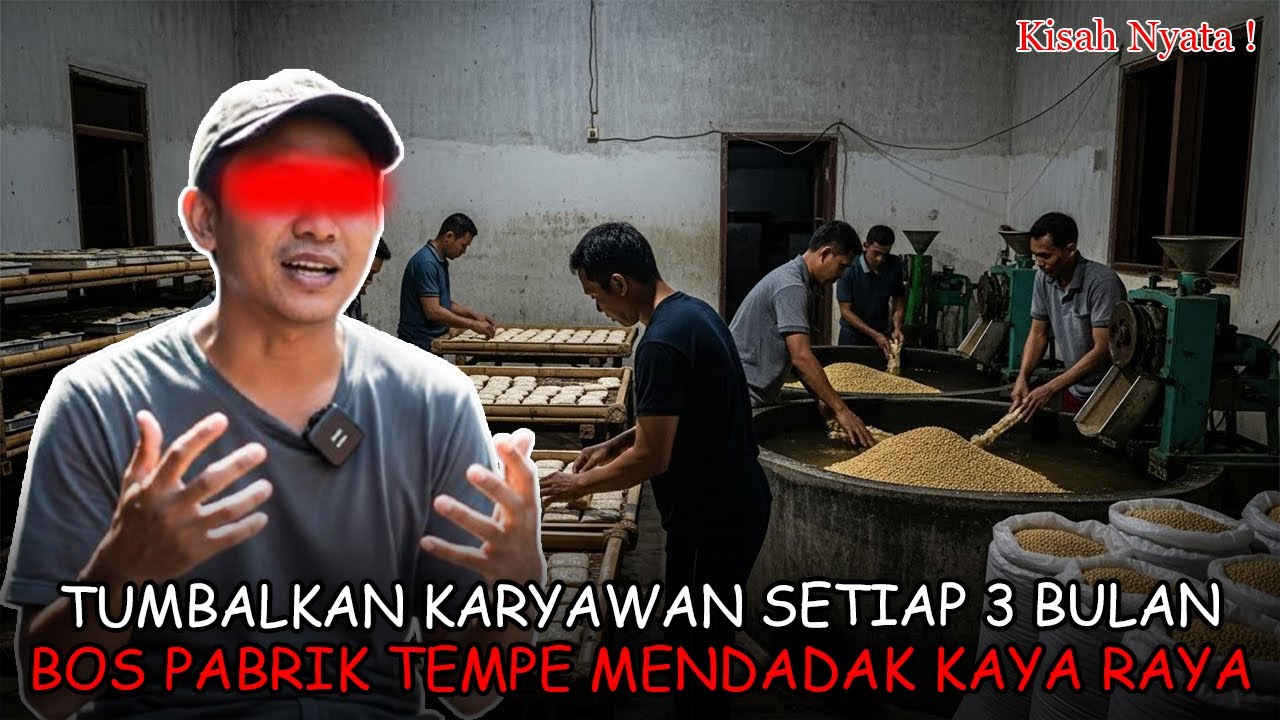 KESAKSIAN MERINDING KARYAWAN PABRIK TEMPE ❗ MELIHAT BOS RITUAL DI MESIN GILING