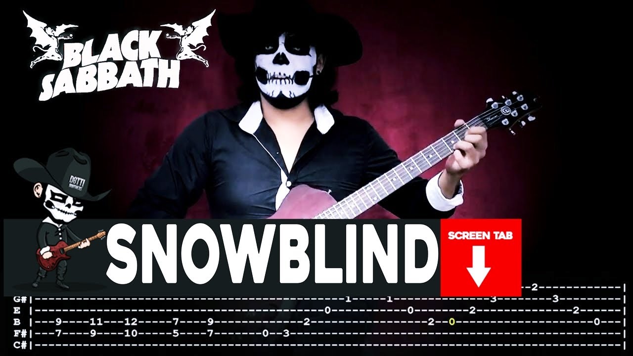 【BLACK SABBATH】[ Snowblind ] cover by Masuka | LESSON | GUITAR TAB