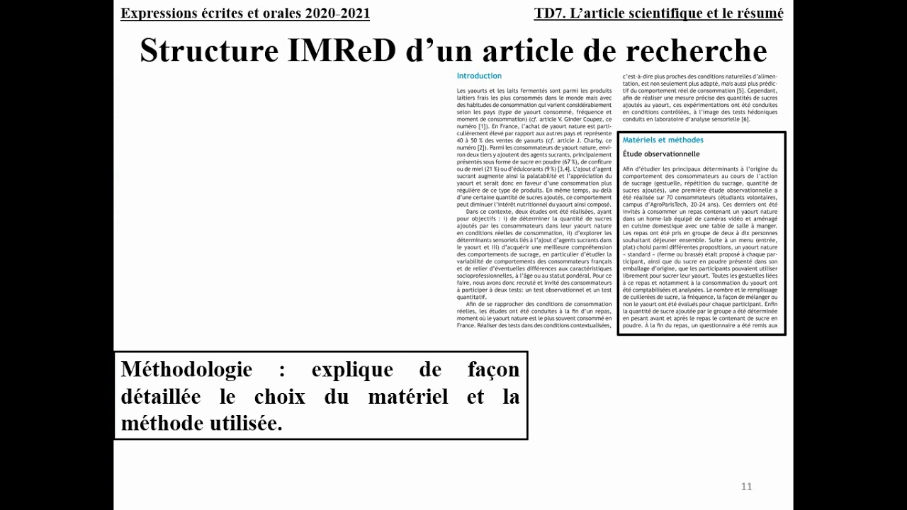 L1SA-EEO-TD7-L'article scientifique