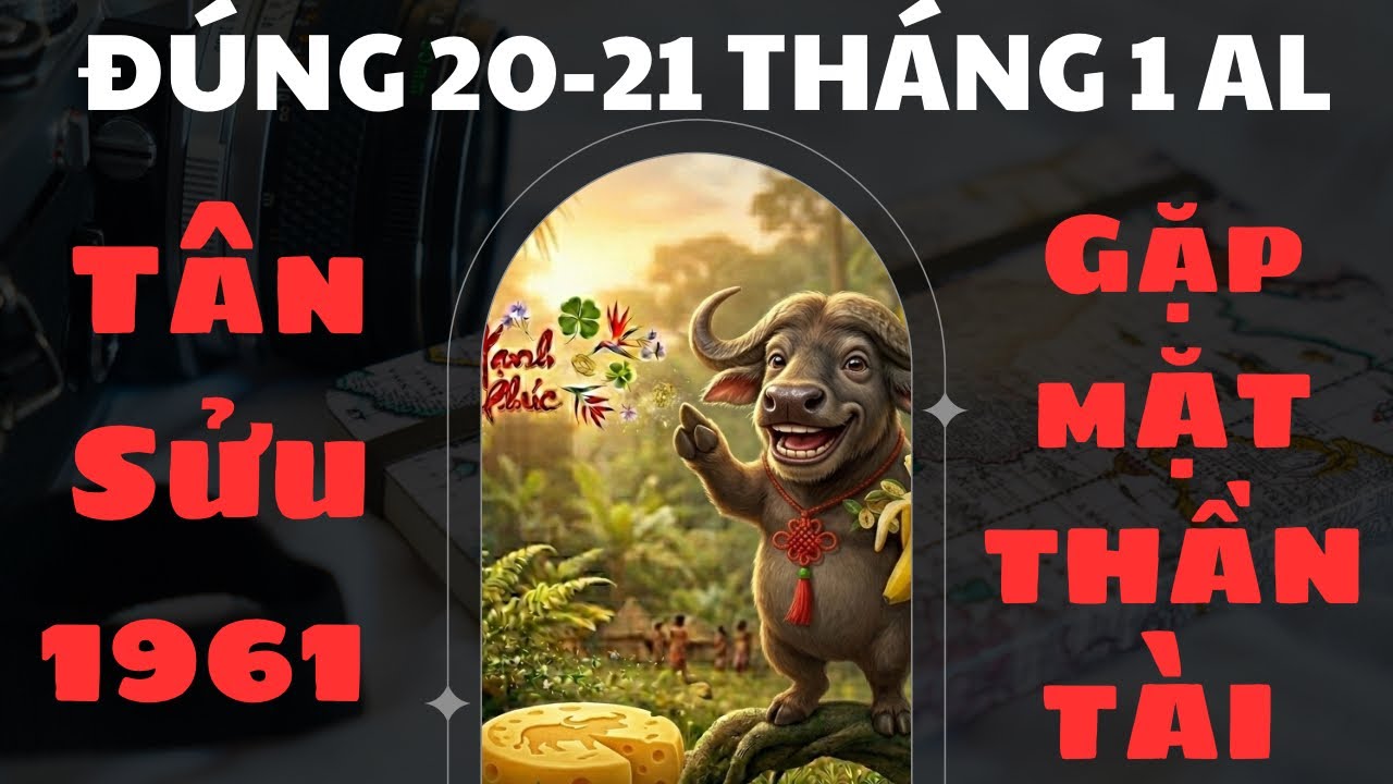ĐÚNG 20-21 THÁNG 1 ÂM LỊCH CON GIÁP TÂN SỬU 1961 GẶP MẶT THẦN TÀI VẬN KHÍ DÂNG CAO TẤN TÀI TẤN LỘC