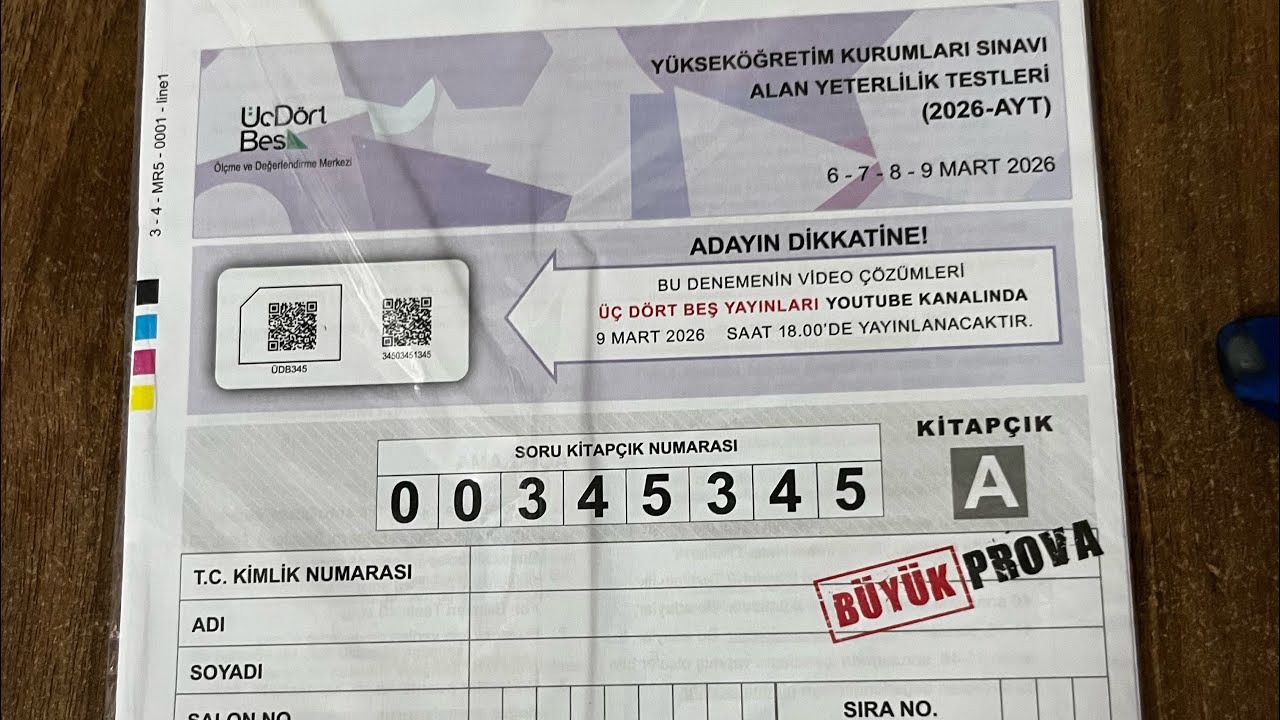 345 T&Uuml;RKİYE GENELİ AYT DENEMESİ YORUMUM #yks  #aytdeneme 