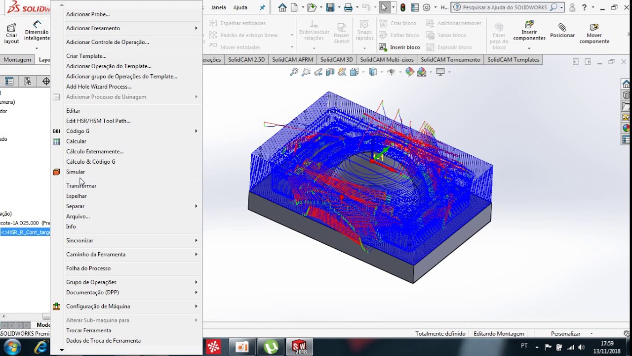 Usinagem 3D no SolidCAM 2017