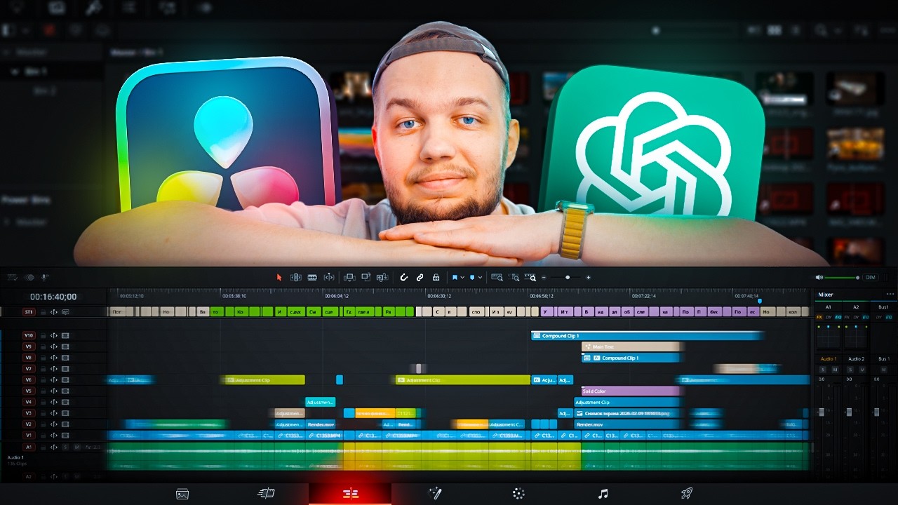 Я попробовал все ИИ инструменты для монтажа видео в DaVinci Resolve