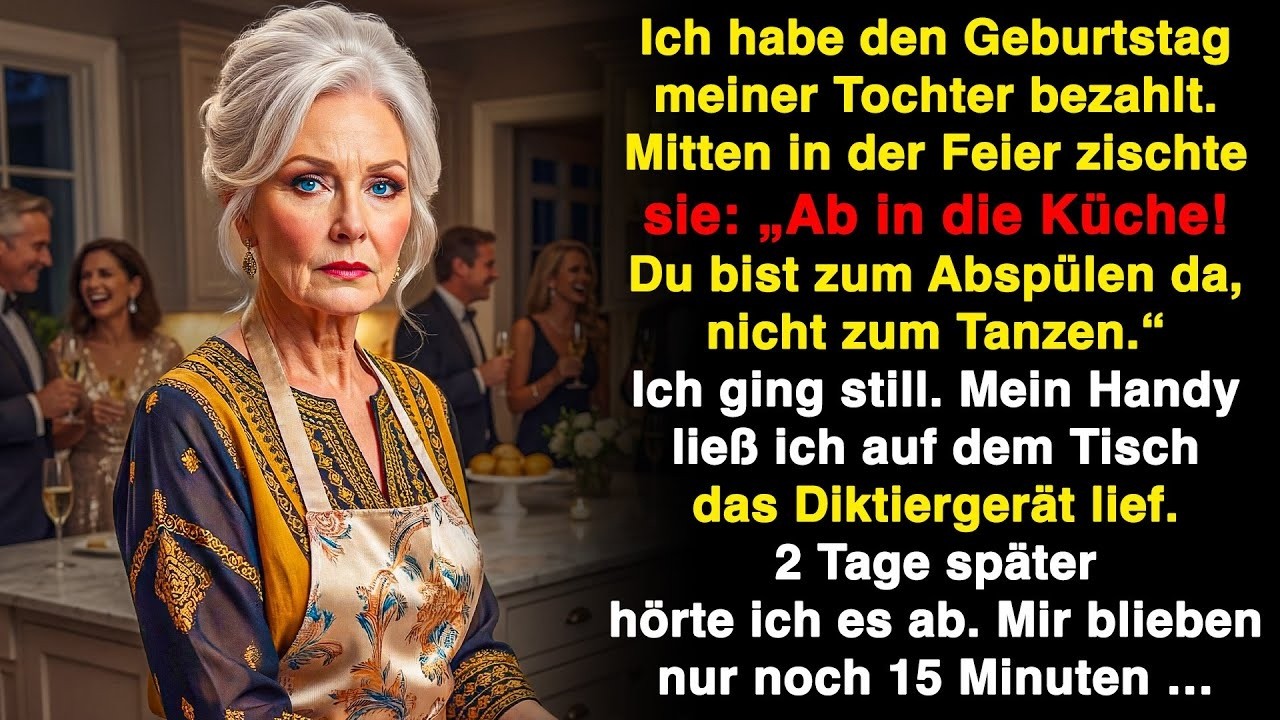 Bei dem Geburtstag, den ich bezahlt habe, schrie meine Tochter: „Ab an den Abwasch!“