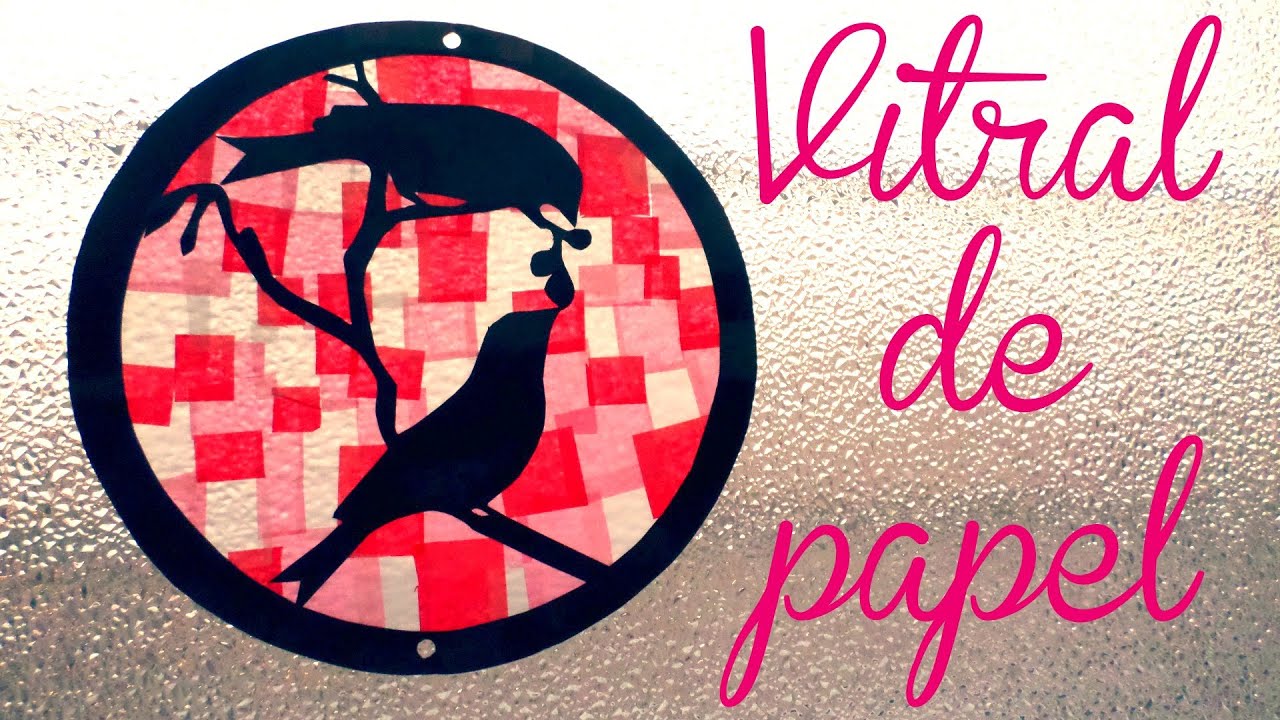 Como hacer un vitral de papel para San Valentín - Blooudland by Sara :)