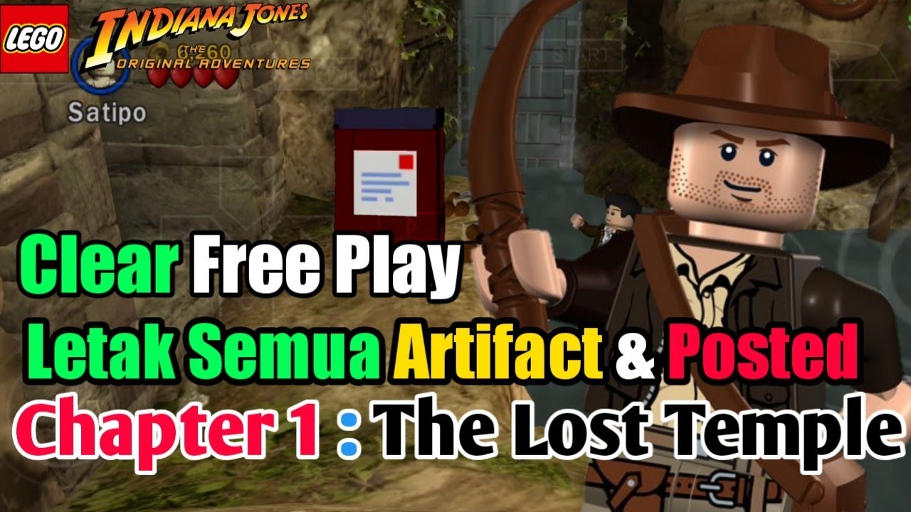 Letak Artifact & Posted Di Lego Indiana Jones - Chapter 1 : The Lost Temple (Free Play) || Ppsspp
