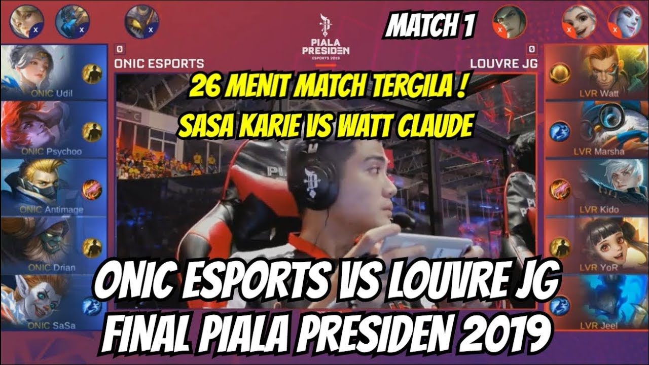 FINAL ONIC ESPORTS VS LOUVRE JG PIALA PRESIDEN ESPORTS | MATCH 1 MOBILE LEGENDS
