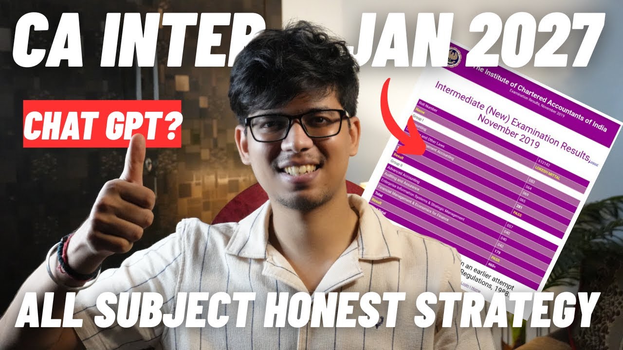 CA INTER JAN 2027 all subjects MASTER strategy🔥CA INTERMEDIATE JAN 2027|CA INTER JAN 27| ICAI