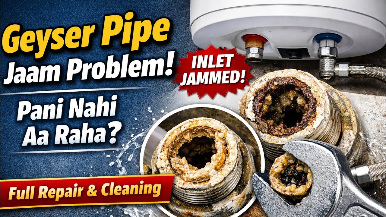 Geyser Inlet Outlet Pipe Jaam Problem | Pani Nahi Aa Raha | Full Repair & Cleaning Solution