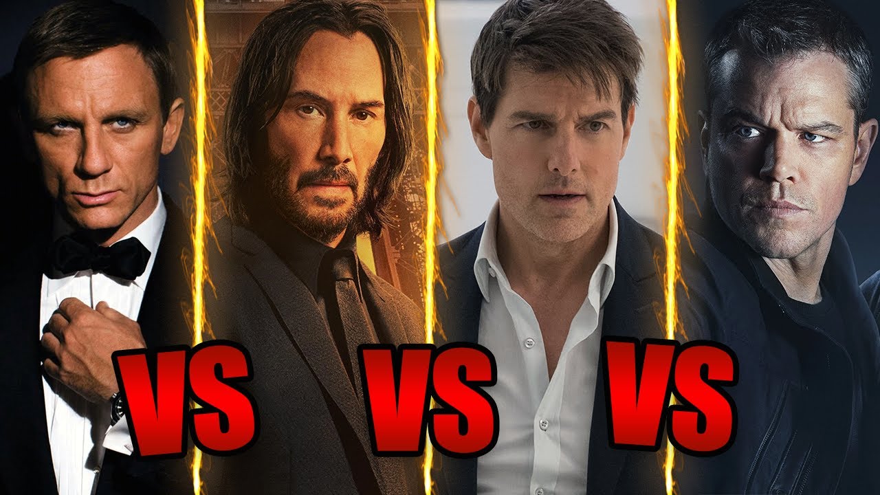 John Wick VS Ethan Hunt VS Jason Bourne VS James Bond | Who Wins?