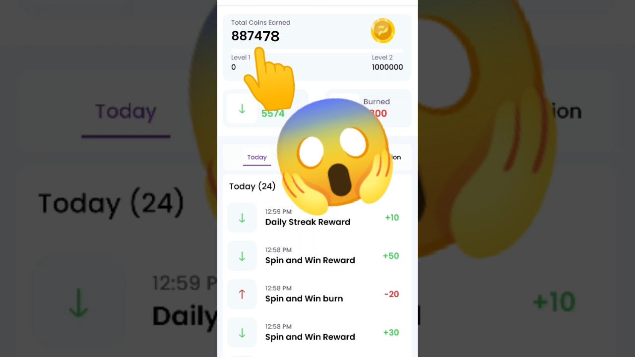 POLL PE APP UNLIMITED COIN TRICK 😱👆#pollpe #shorts #earrings