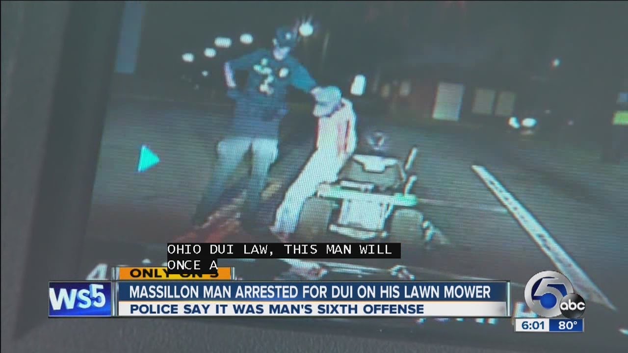 Massillon man arrested for driving drunk on his lawn mower