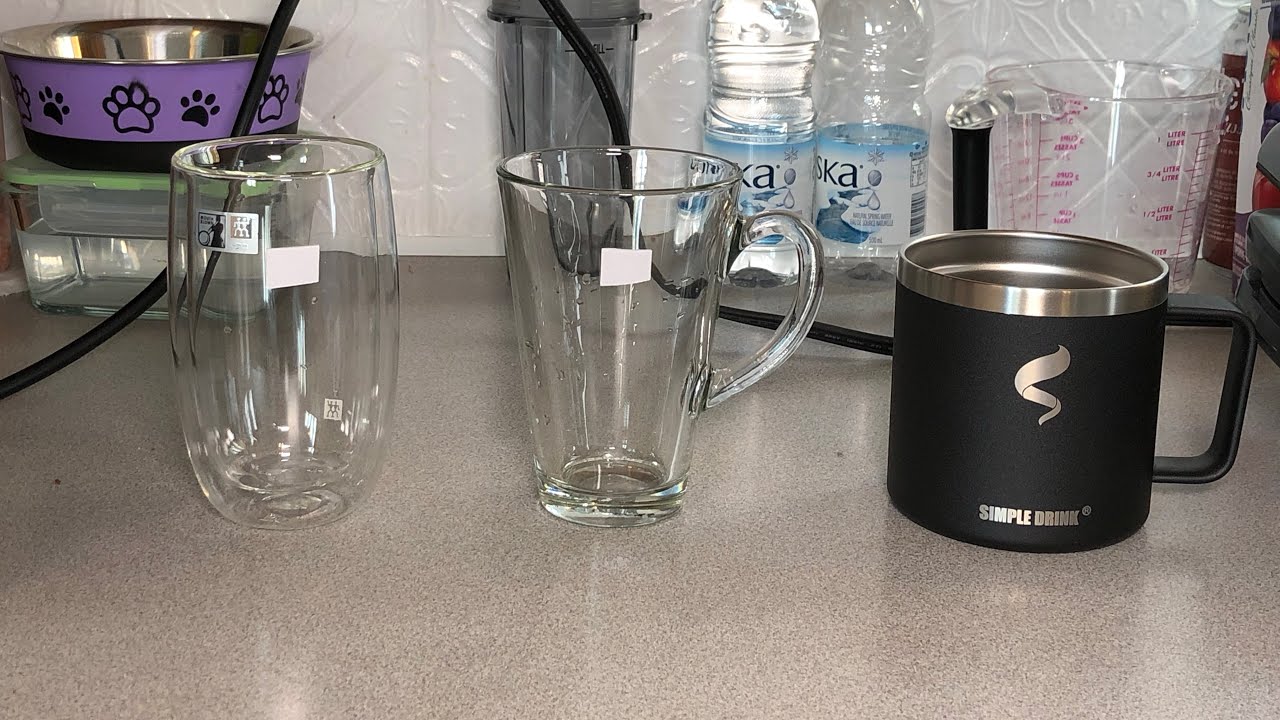 Double wall Zwiling glass VS Simple Drink stainless who will stays hotter longer???