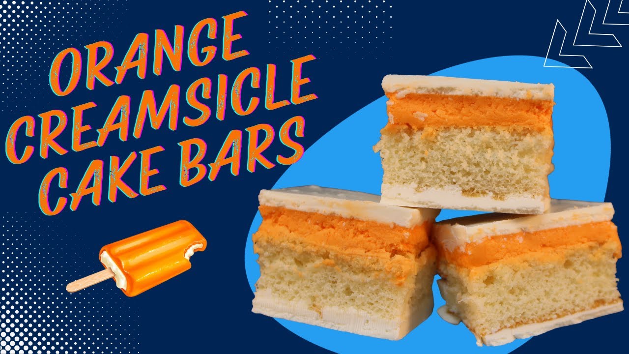 Orange Creamsicle Cake Bars