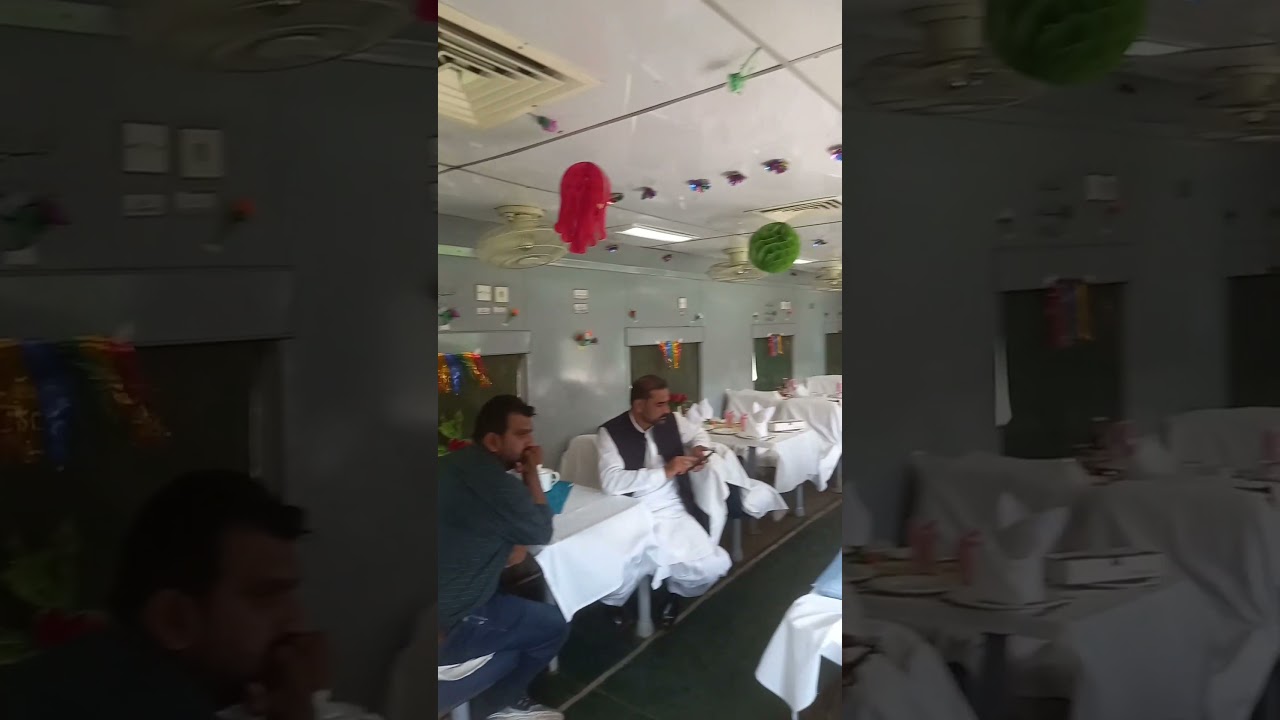 Restaurant on wheels | Dinning Car of newly inaugurated Sir Syed Express Train | #shortsfeed