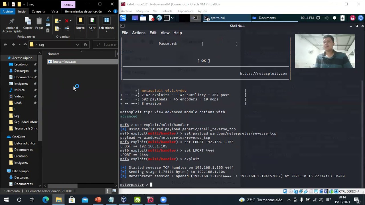Accediendo a la camara y microfono de un telefono y una computadora - Proyecto Seguridad Informática