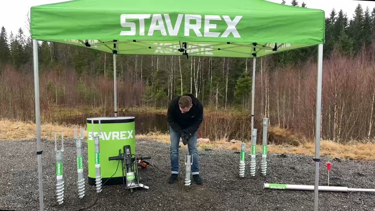 Montera markskruv i bergkross - Stavrex