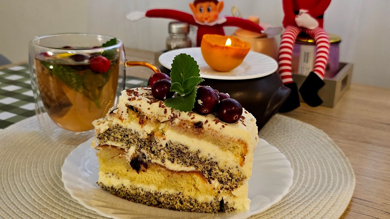 Tort Makowo-Żurawinowy z Kremem z Thermomix #paulitawita