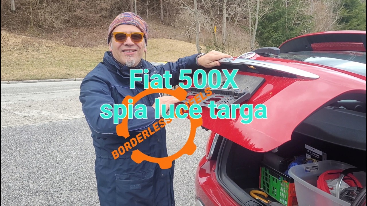 Spia luce targa ad intermittenza FIAT 500X non tutorial video per intrattenimento 