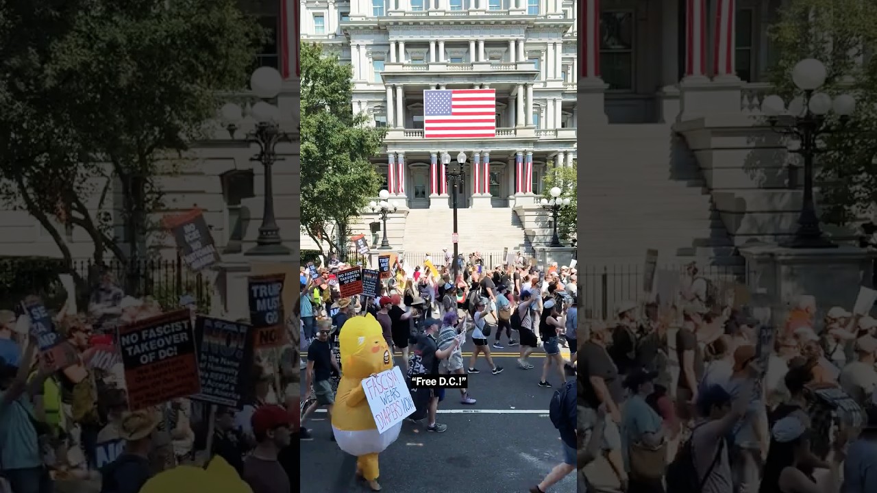 Hundreds Protest Trump’s National Guard Deployment in D.C.