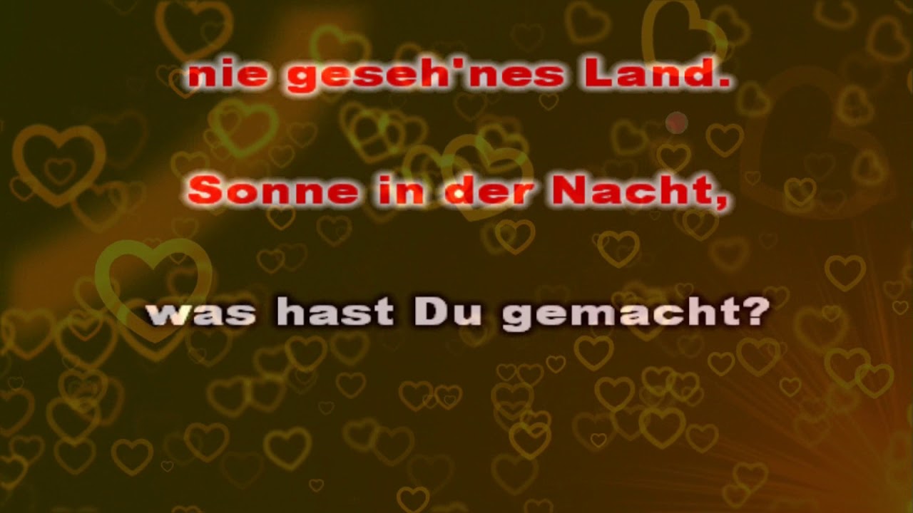 Peter Maffay Karaoke   Sonne in der Nacht COVER
