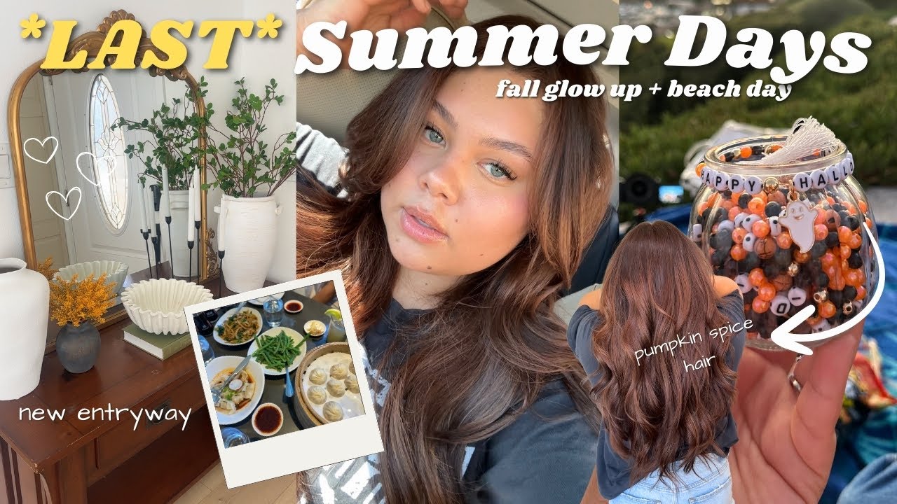 GOODBYE SUMMER, AUGTOBER IS HERE 🍂✨🎃 | FALL HAIR, SHOPPING FOR DECOR, NEW ENTRYWAY TABLE
