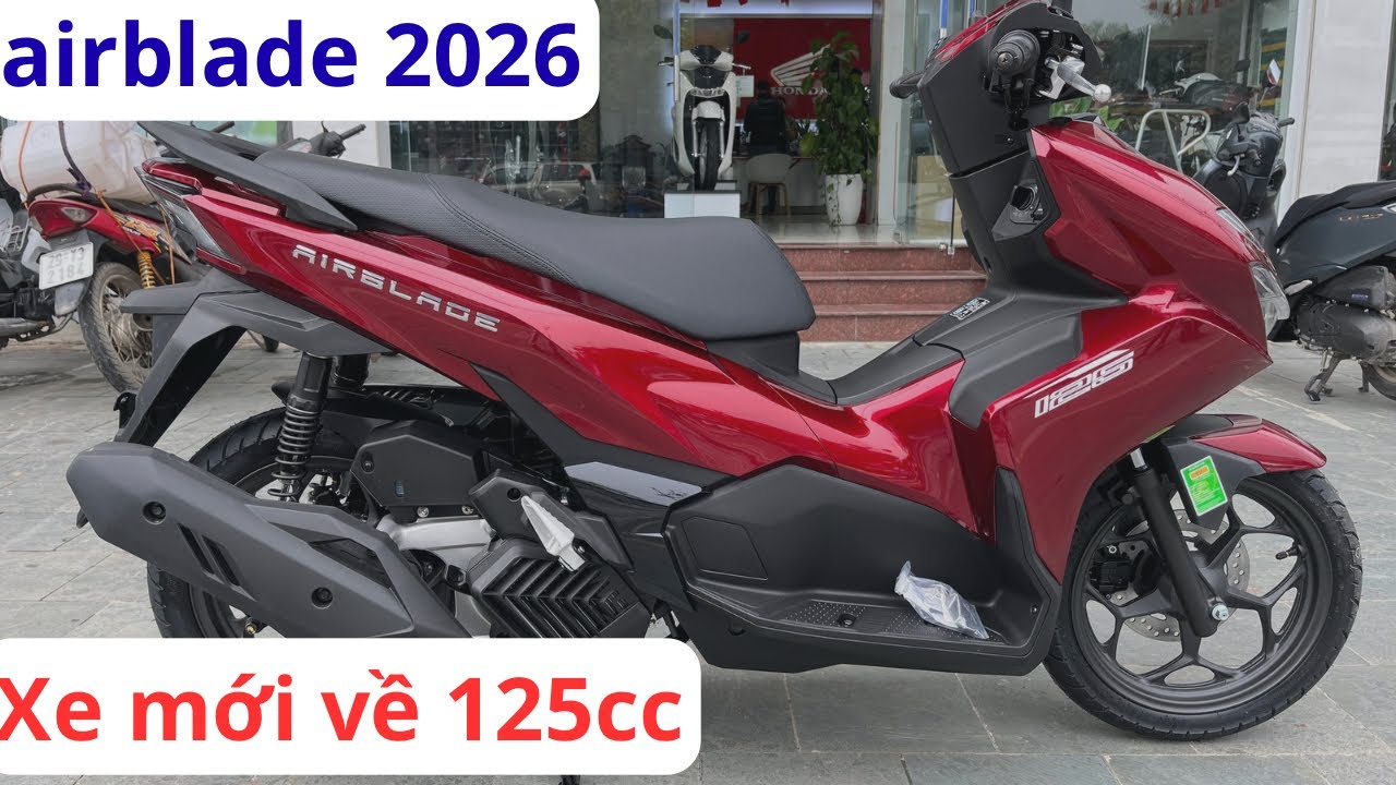 Airblade 2026 mầu đỏ . Review Airblade 2026 phiên bản tiêu chuẩn 125cc. #airblade2026 