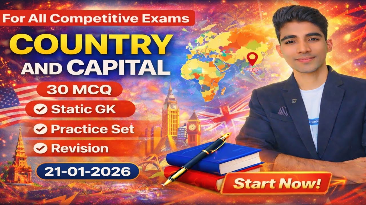 Country & Capital 30 MCQ 🔥 | Static GK Practice | All Competitive Exams #gk #trending #2026 