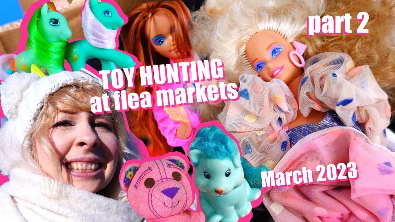 Part 2 vintage TOY HUNTING at flea markets - vintage 80s 90s, My little Pony, Barbie, Doodle Bear