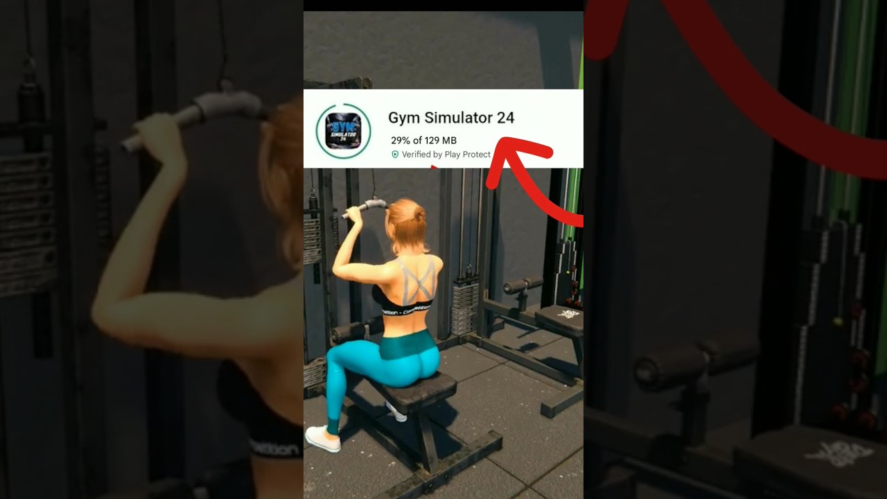 GYM SIMULATOR GAME 🎮FOR ANDROID 🤩 #shortsfeed #shorts