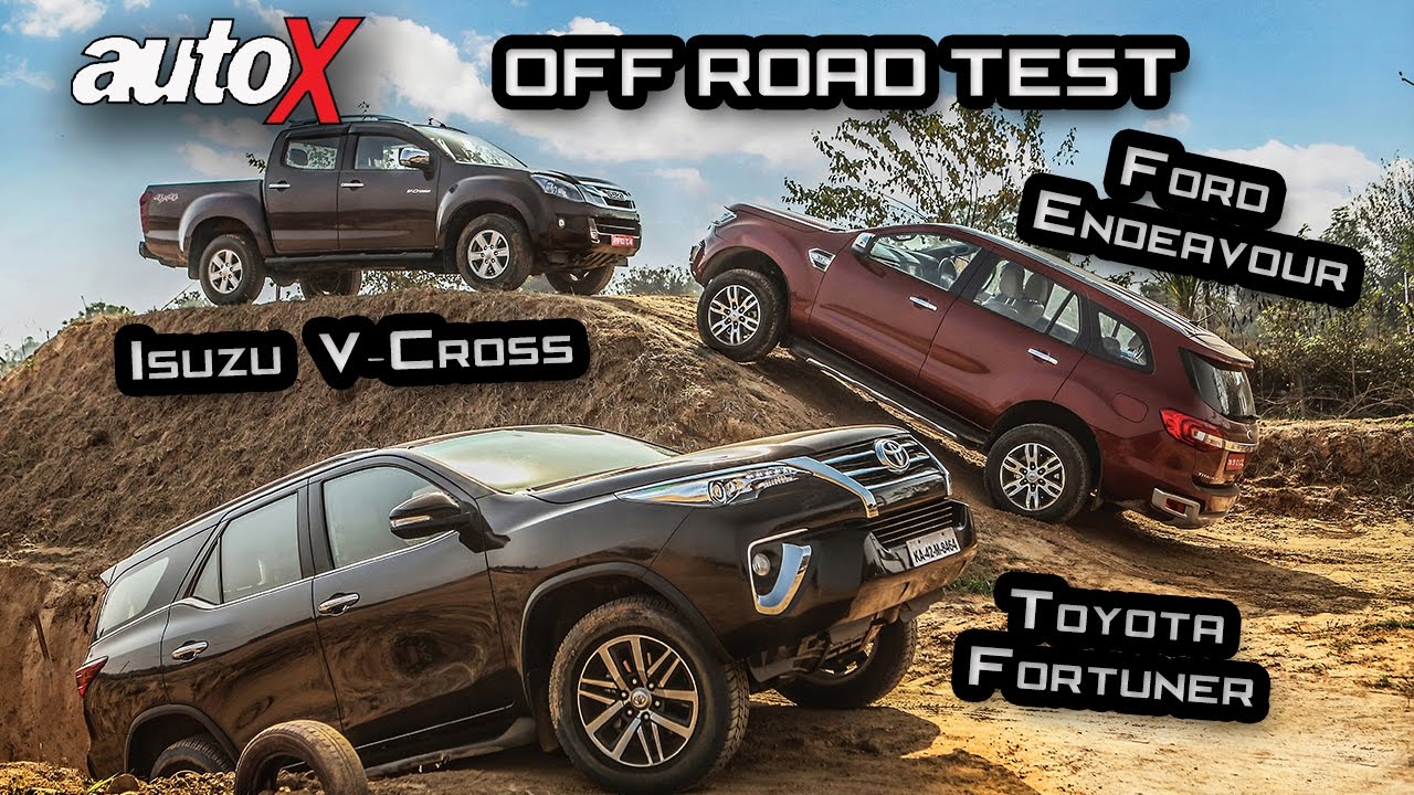 New Toyota Fortuner VS Ford Endeavour + Isuzu D-Max V-Cross | Off-Road Comparison | autoX