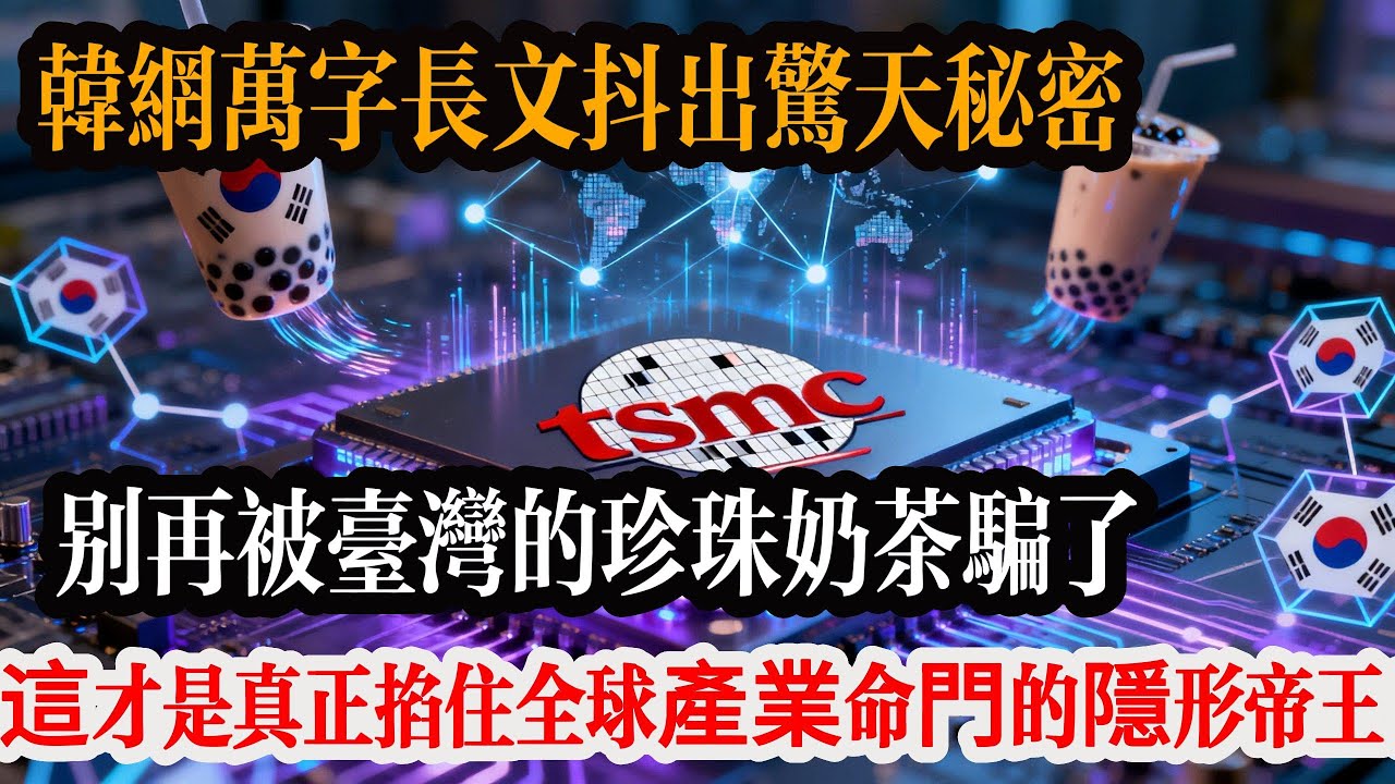全韓崩潰！韓網萬字長文抖出驚天祕密：別再被台灣的珍珠奶茶騙了，這才是真正掐住全球產業命門的隱形帝王！#台灣 #台積電 #韩国 #三星