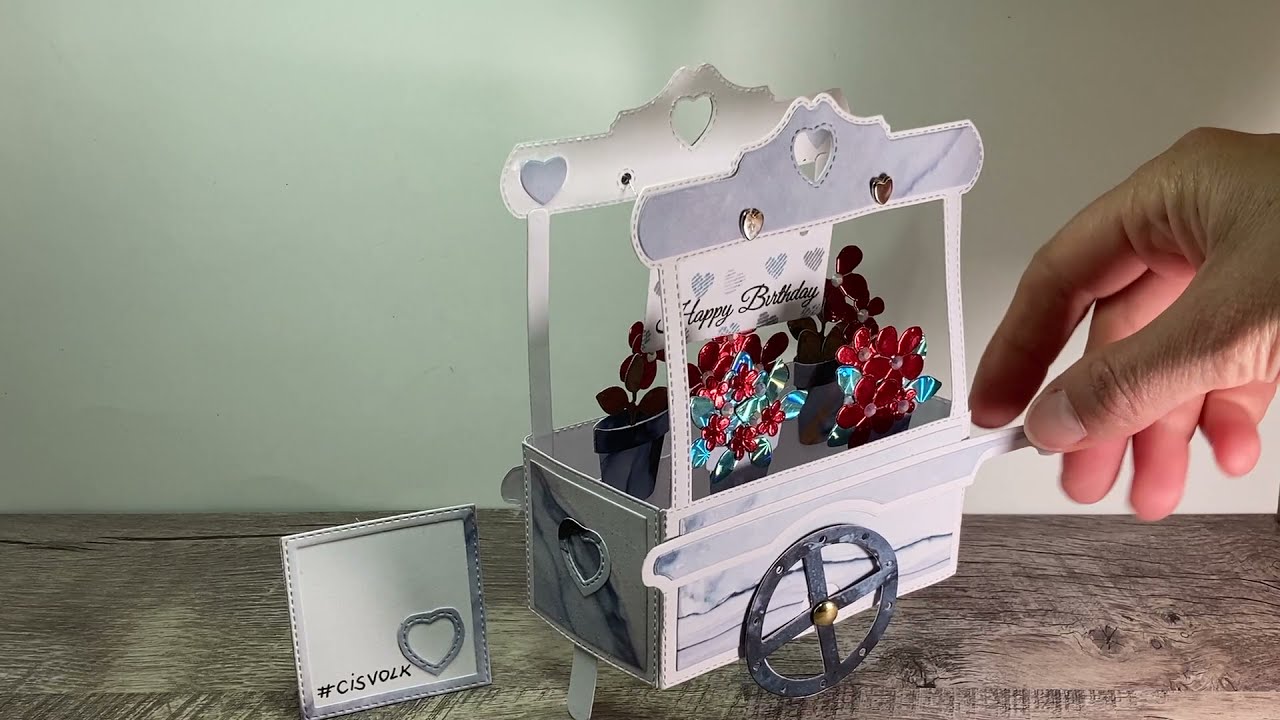 New way to play flower cart die, Cisvolk created an Ice Cart - Alinacutle® #cisvolk #AlinaCraft