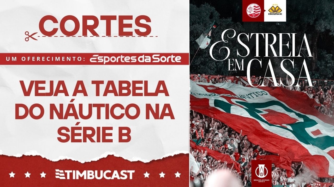 SAIU A TABELA DA SÉRIE B   Veja a sequência de jogos do Náutico
