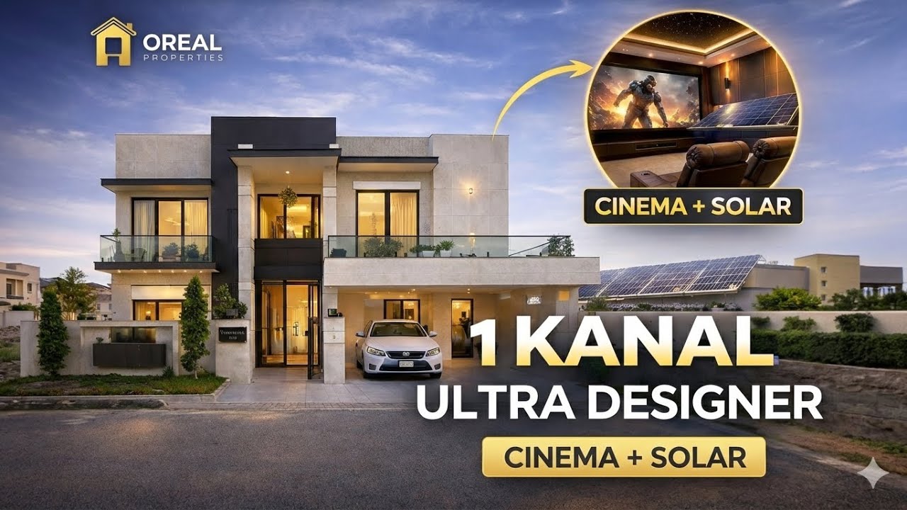 1 Kanal Luxury House Tour| Bahria Town Islamabad | Cinema + Mezzanine + Double Height 