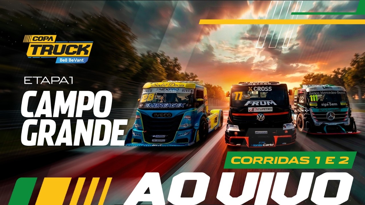 Copa Truck Be8 BeVant 2026 | Corrida 1 e 2 AO VIVO | Etapa de Campo Grande