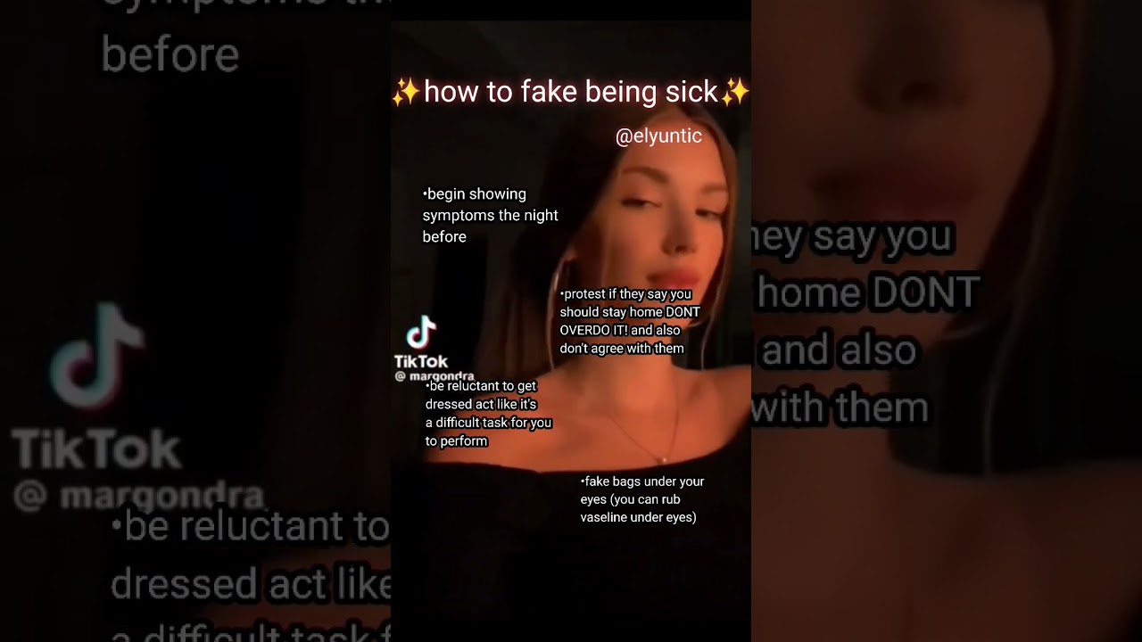how to fake being sick🩷