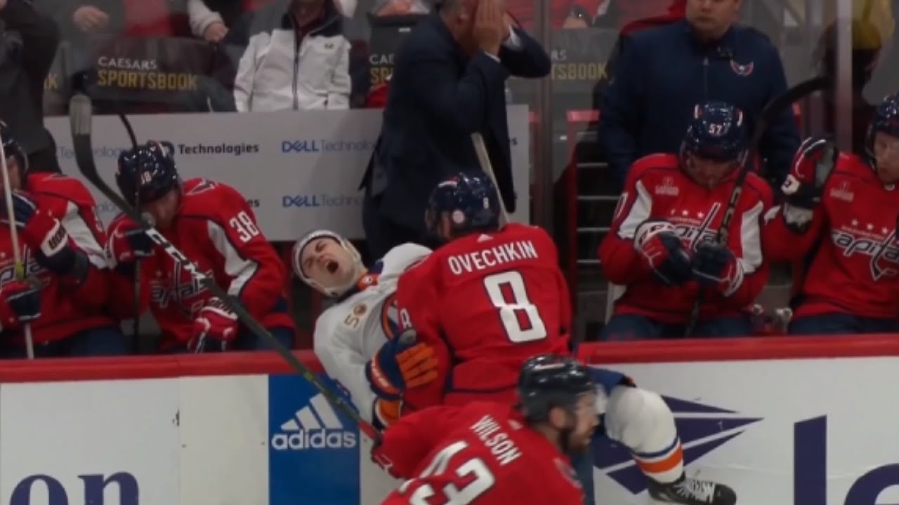 Adam Pelech Is Shaken Up After Hit From Alex Ovechkin