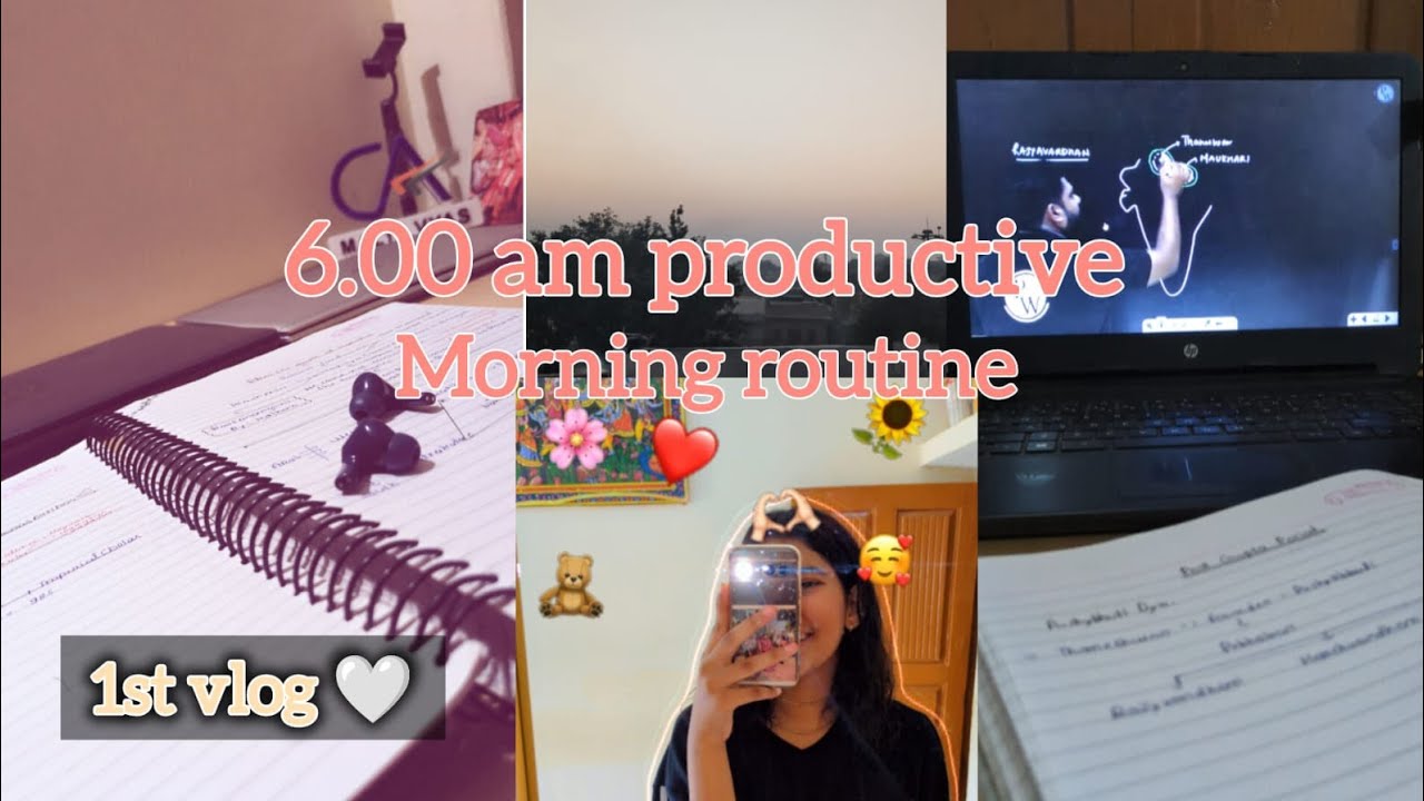 6:00 am morning study vlog📚