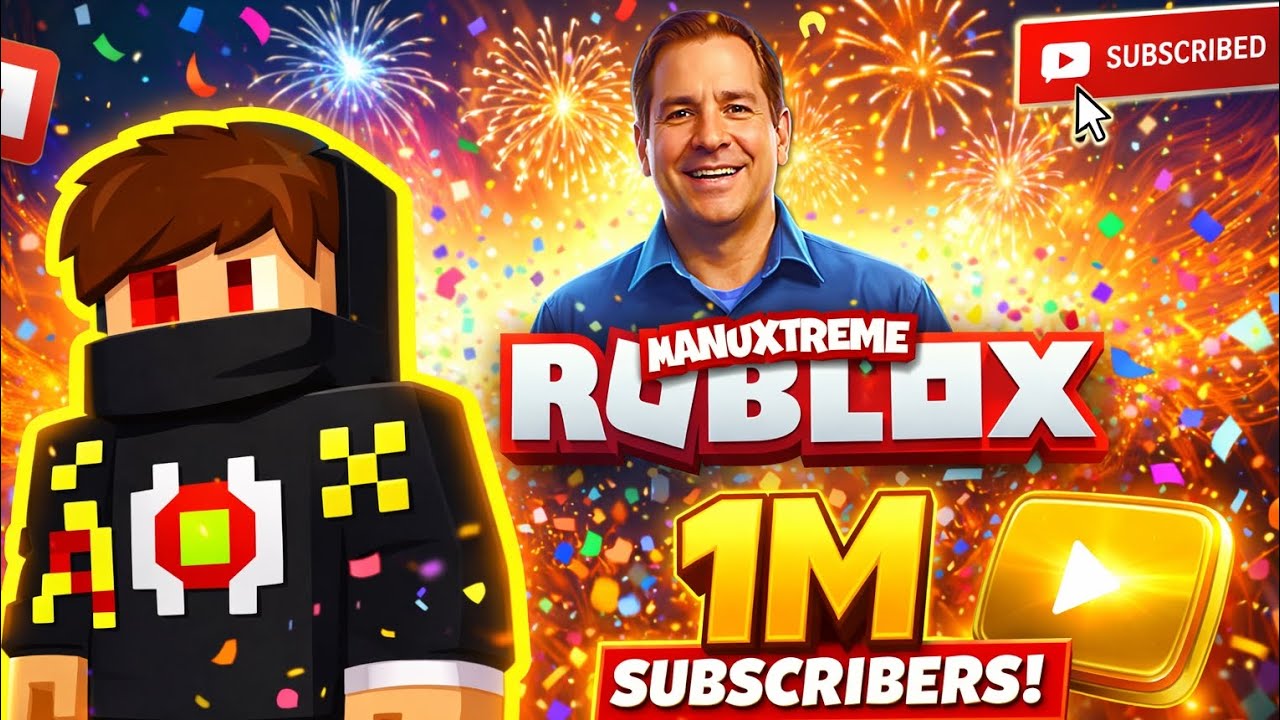 1m Subcirber In Roblox Celebration ManyuXtreme Roblox Youtuber 