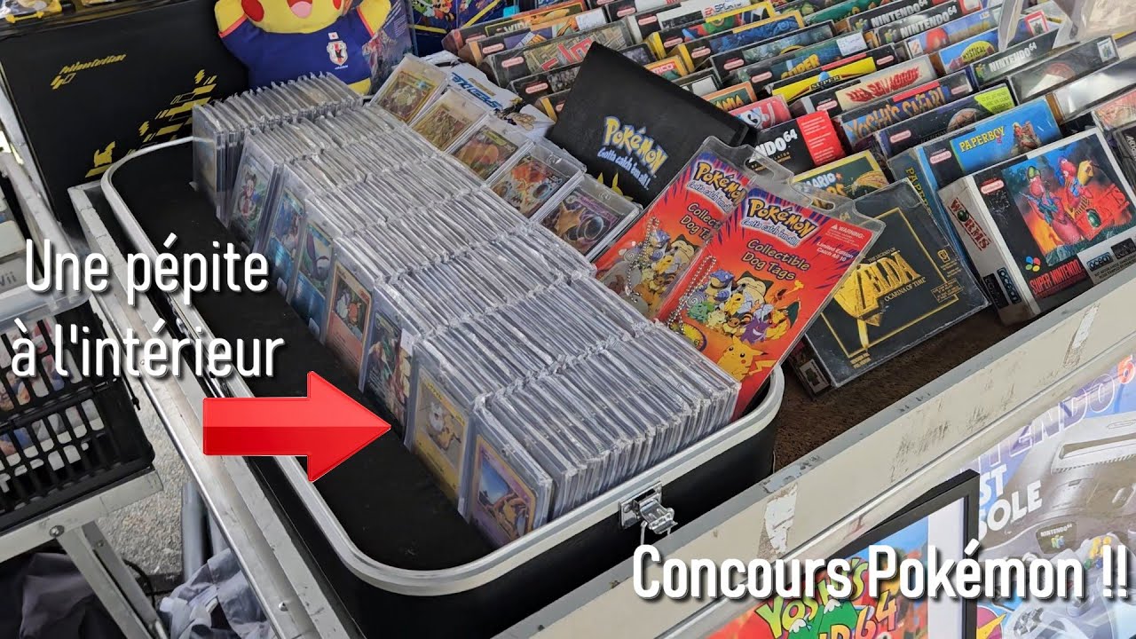 J'achète +1000 cartes sur ce vide grenier et un jeu de fou !! ( Concours Pokémon )