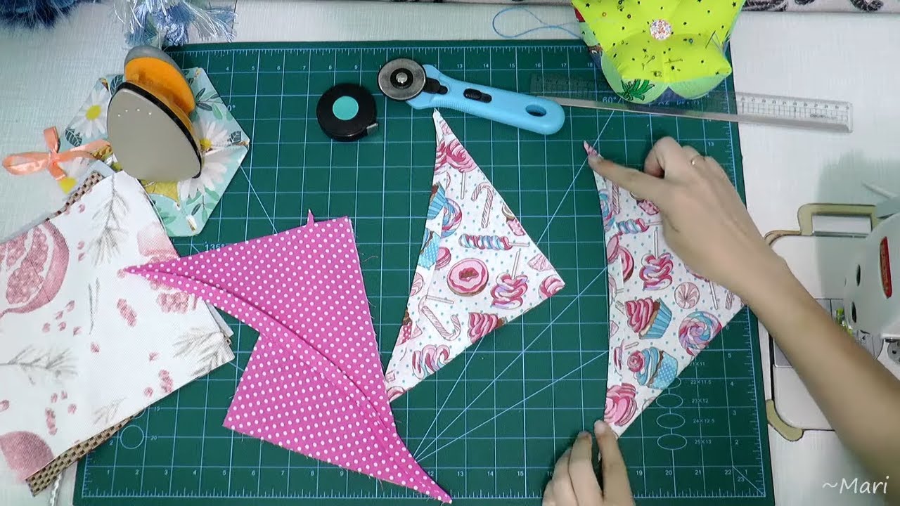 See what you can sew from scraps of fabric. Sewing ideas in quilting style!